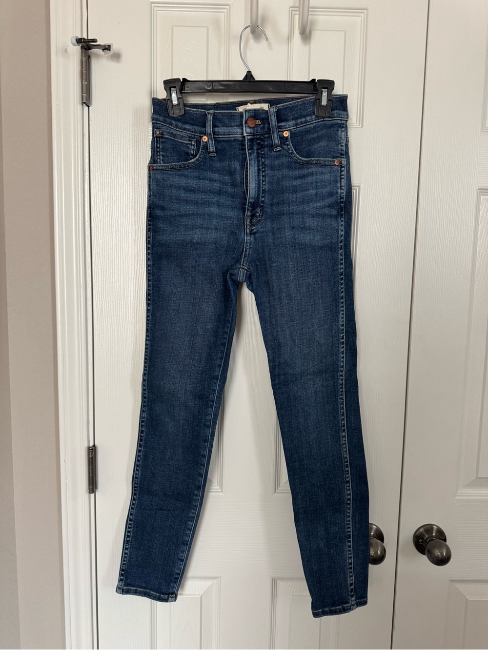 Madewell Dark Blue High-Rise Skinny Jeans